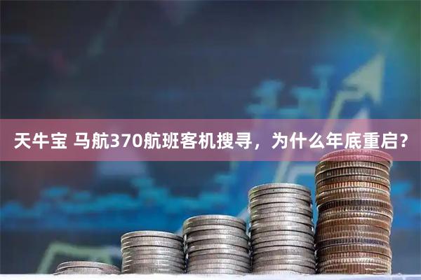 天牛宝 马航370航班客机搜寻，为什么年底重启？
